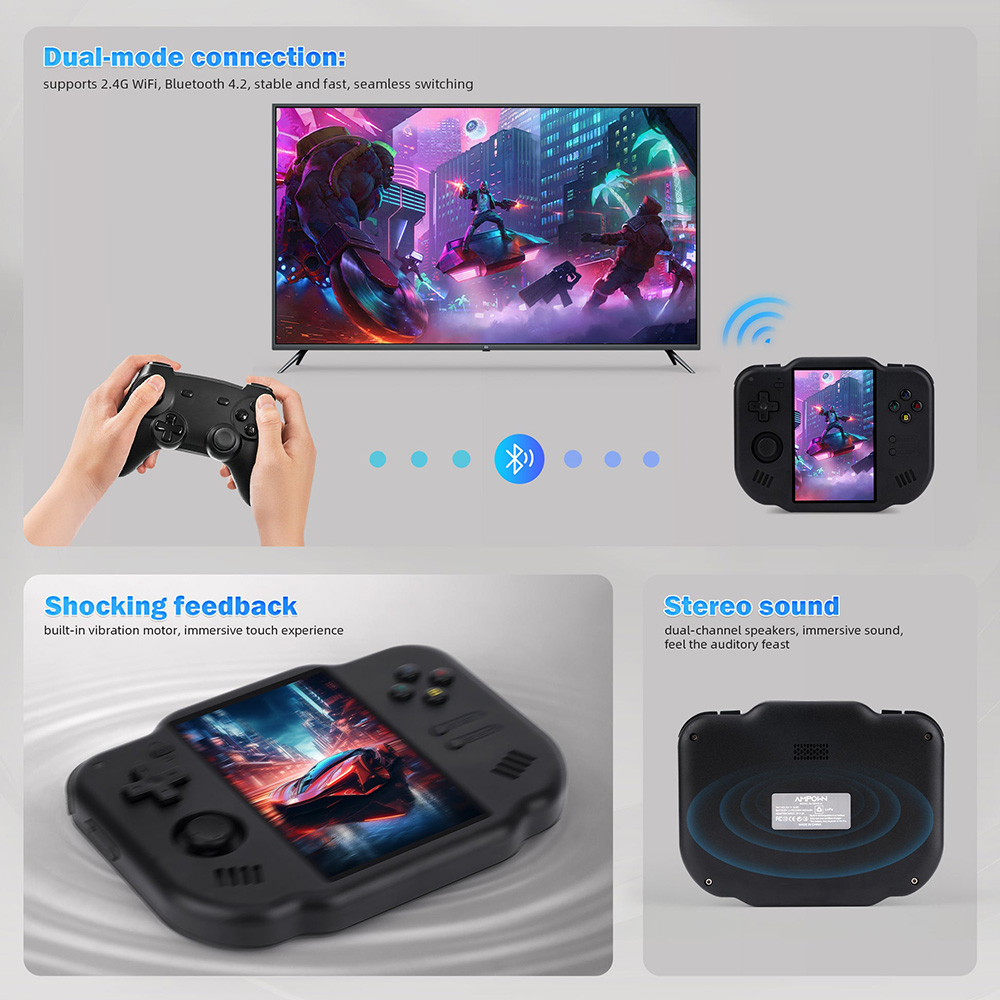 Magicx Zero 40 Game Console, 4.0-inch IPS Touchscreen, AllWinner A133P, 2GB RAM, 64GB Storage, 4300mAh Battery, 30+ Emulators, NDS Optimization