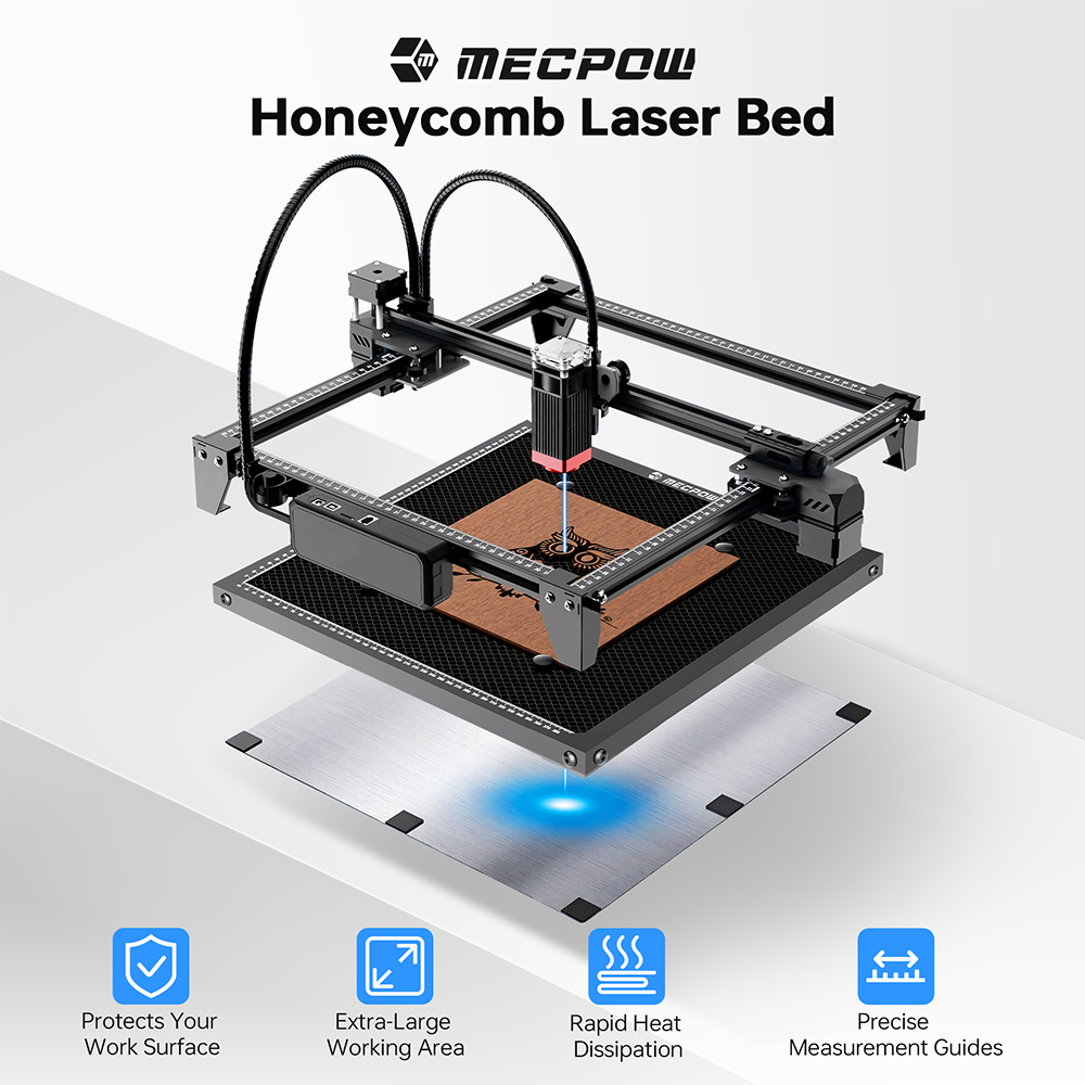 Refurbished Mecpow H43 410x340x16mm Honeycomb Laser Bed Plate