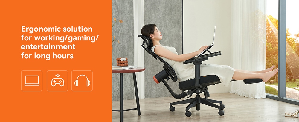 NEWTRAL LAPD Detachable Workstation Desktop for MAGICH003/MAGICH-BP/MAGICH-BPRO、NT001/NT002 Ergonomic Chair - Black