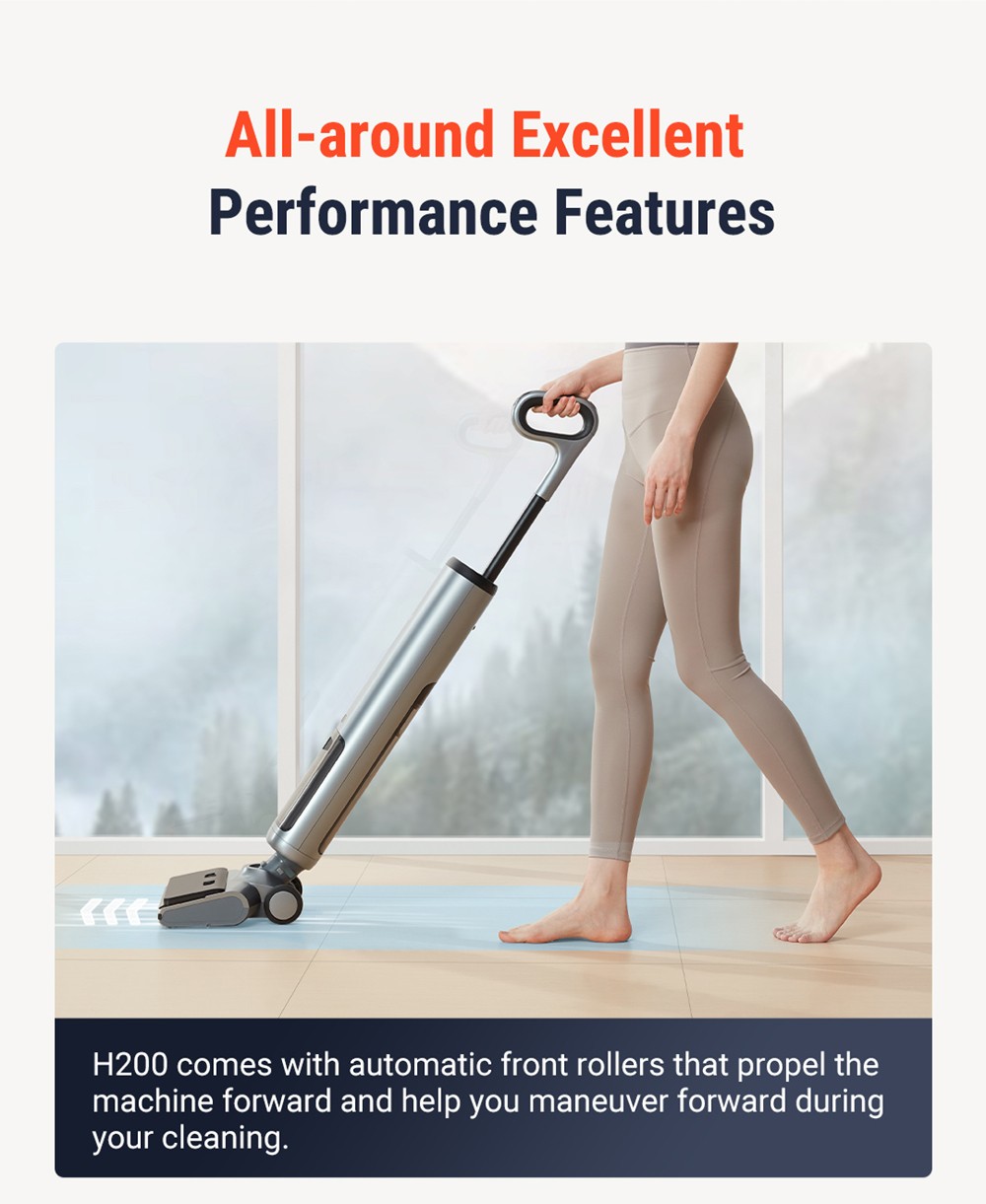 OSOTEK H200 Horizon Wet Dry Vacuum Cleaner, Auto Self-Cleaning, 4000mAh Capacity, 750ml Clean Water Tank, 35min Runtime