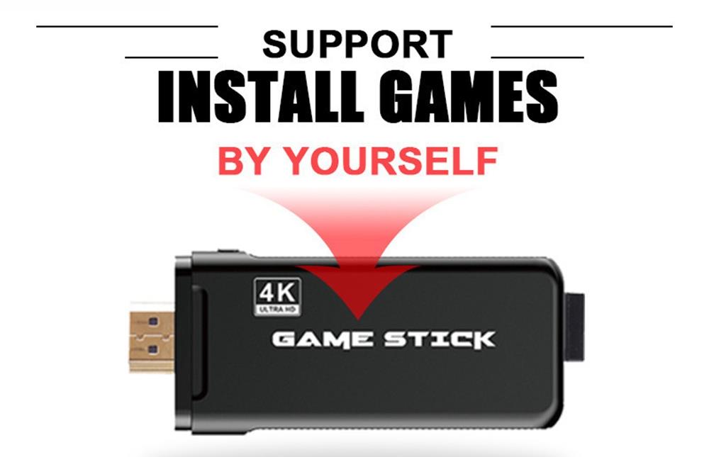 Refurbished PS3000 64GB 4K Gaming Stick with Dual Wireless GamepadS 10000+ Games Pre-installed