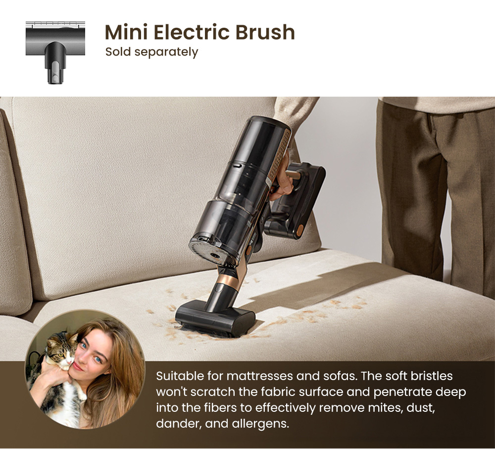 Refurbished Proscenic P20 OnePass Cordless Vacuum Cleaner, 70000Pa Suction, 70-Min Runtime, 680W Brushless Motor, 180° Bendable Tube, Wet & Dry Cleaning with Extra Water Tank