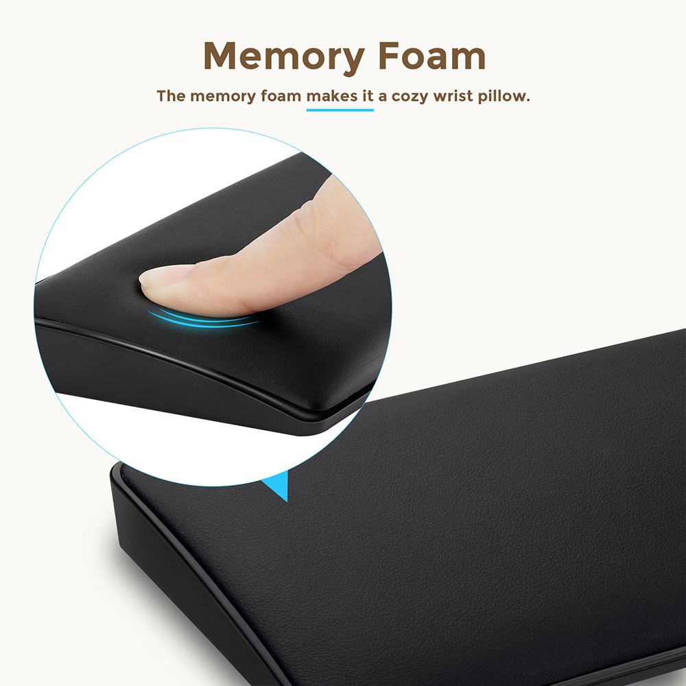 Redragon P035 Meteor S Keyboard Wrist Rest Pad Soft Memory Foam Wrist Support Anti-Slip Rubber Base Size 289*73*17mm