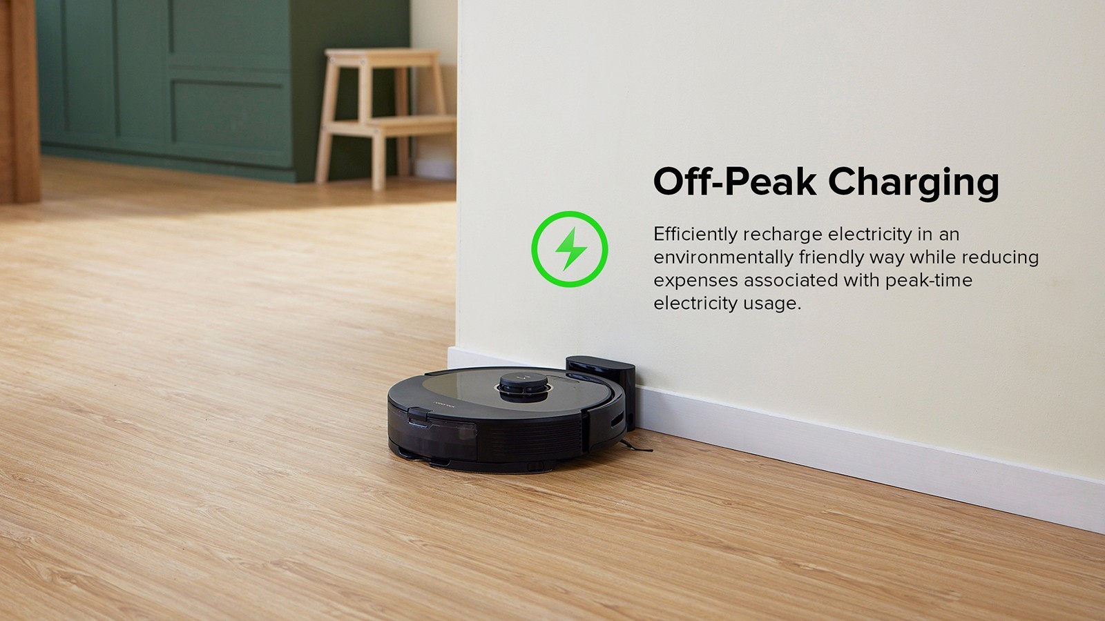 Roborock Q8 Max Robot Vacuum Cleaner, 5500Pa Suction, DuoRoller Brush, LDS Navigation, 470ml Dustbin, 350ml Water Tank