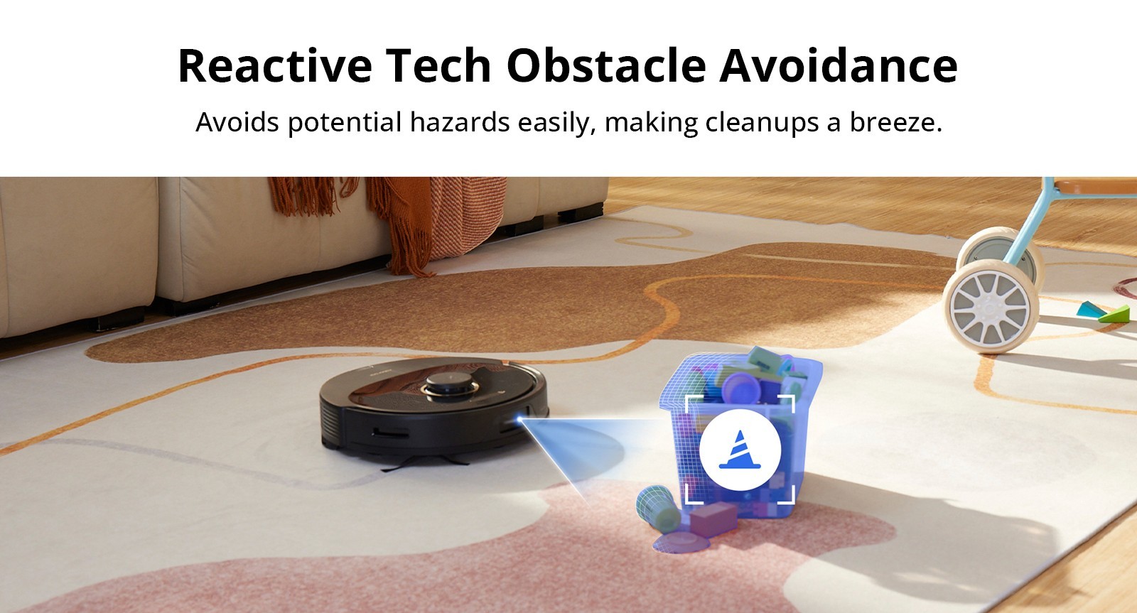 Roborock Q8 Max Robot Vacuum Cleaner, 5500Pa Suction, DuoRoller Brush, LDS Navigation, 470ml Dustbin, 350ml Water Tank