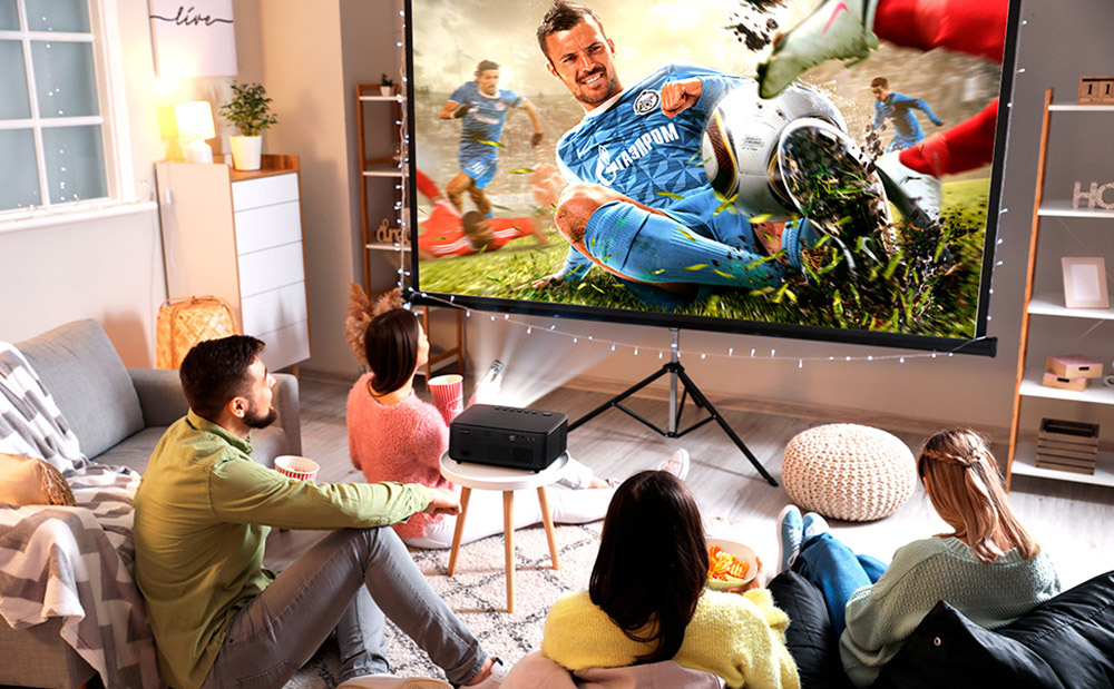 Refurbished SUREWHEEL SW10 Projector, Native1080P, 13000 Lumens, 180inch Max Projection Size, 5G WiFi & Bluetooth, Zoom Function, 4 Point Keystone Correction