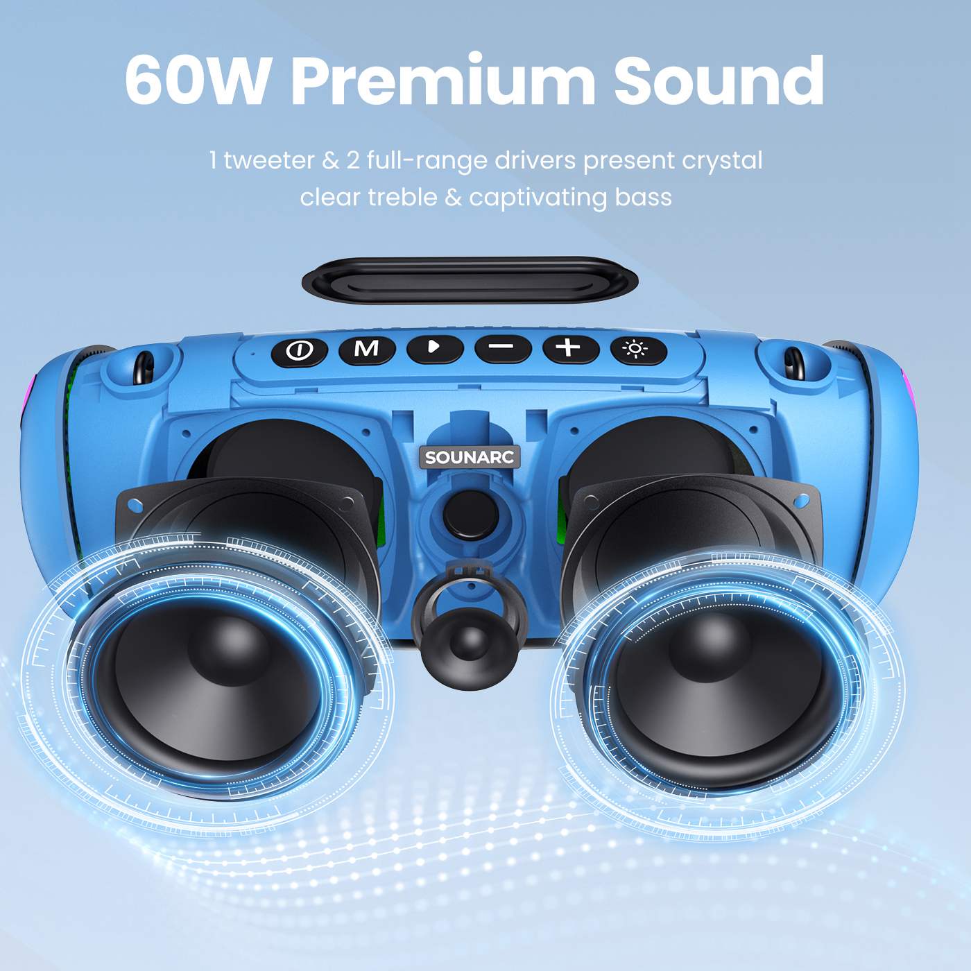 Sounarc R2 Portable Bluetooth Speaker - Blue