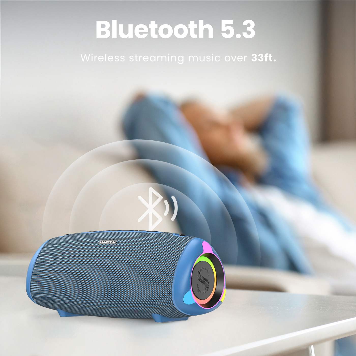 Sounarc R2 Portable Bluetooth Speaker - Blue