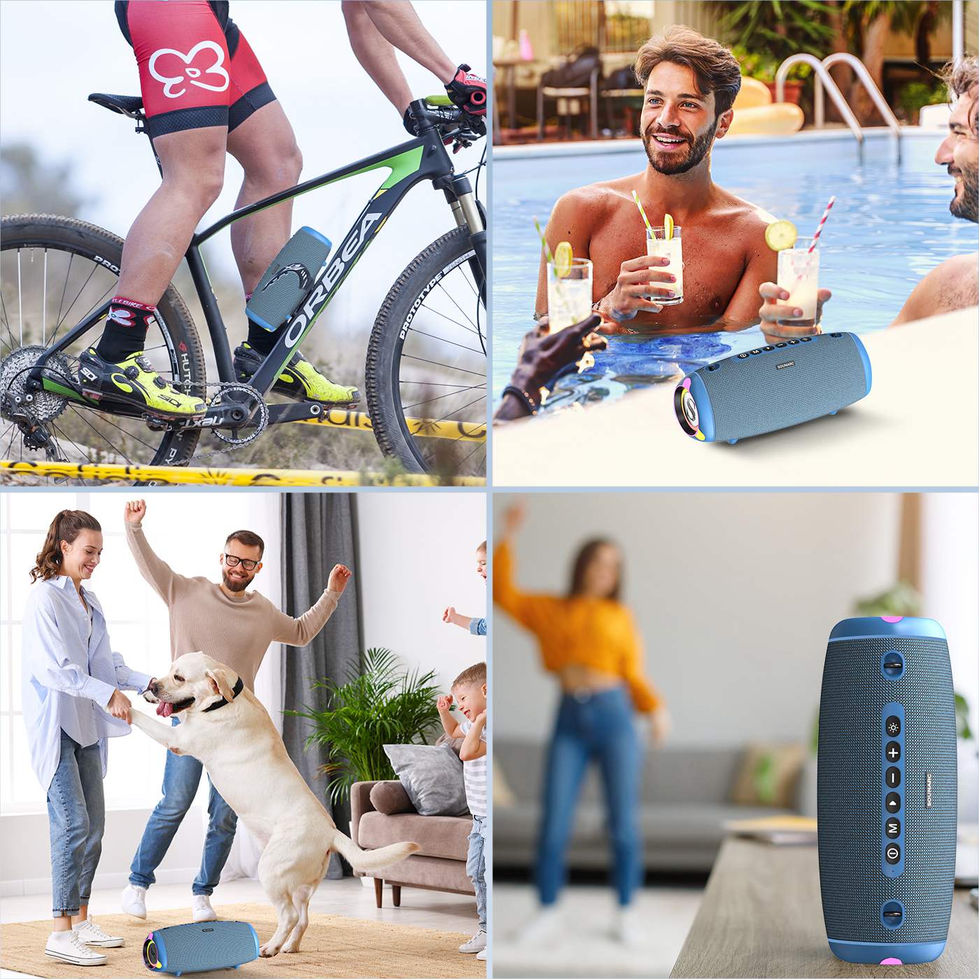 Sounarc R2 Portable Bluetooth Speaker - Blue