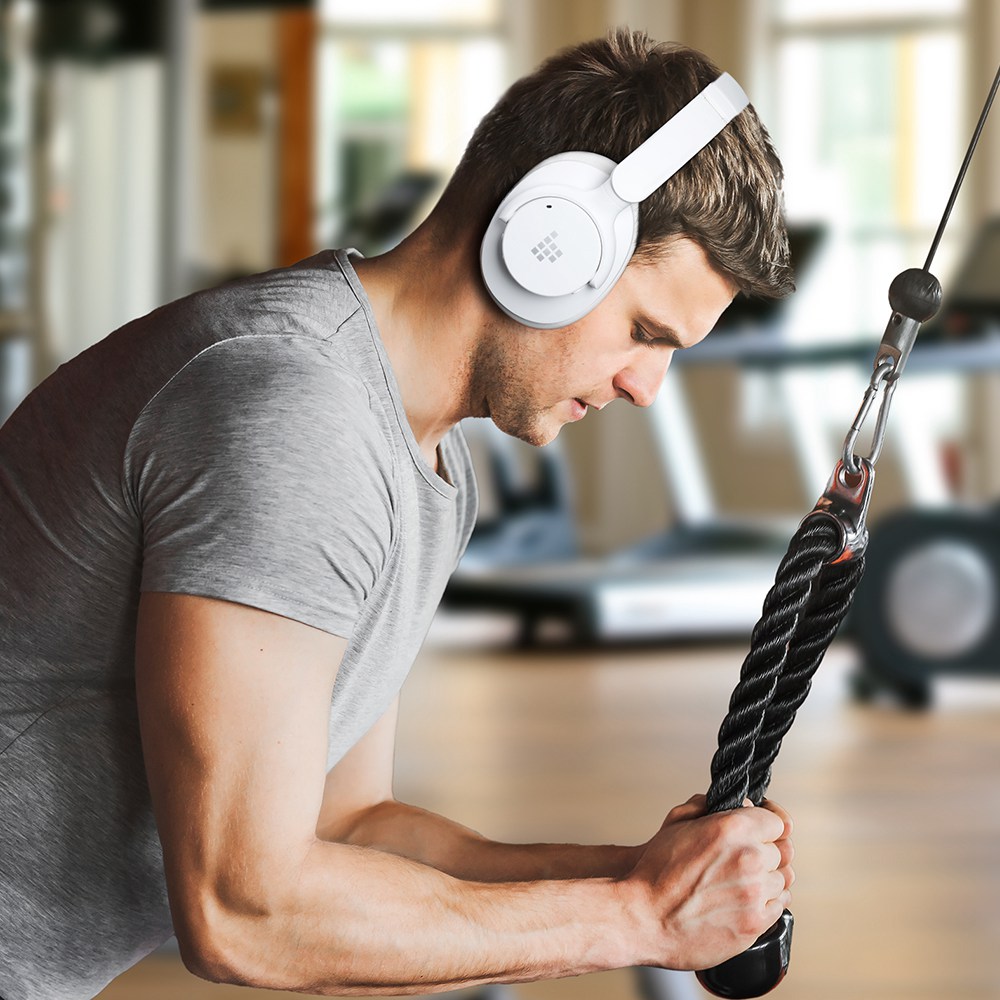 Tronsmart SOUNFII Q20 Wireless Single Feed Noise Cancelling Over-Ear Headphones - White