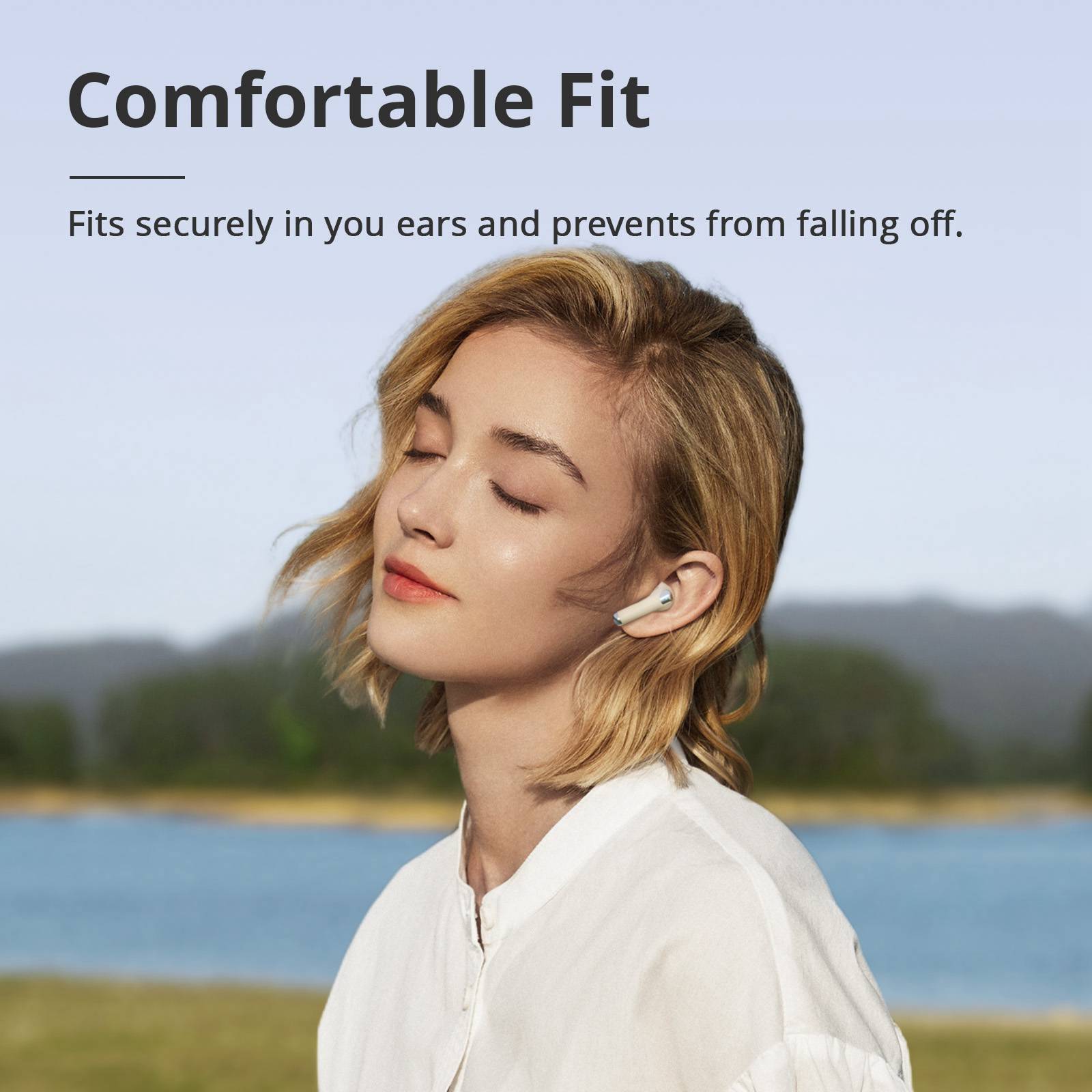 Tronsmart Sounfii R4 TWS ENC Call Noise Reduction Earphones Beige