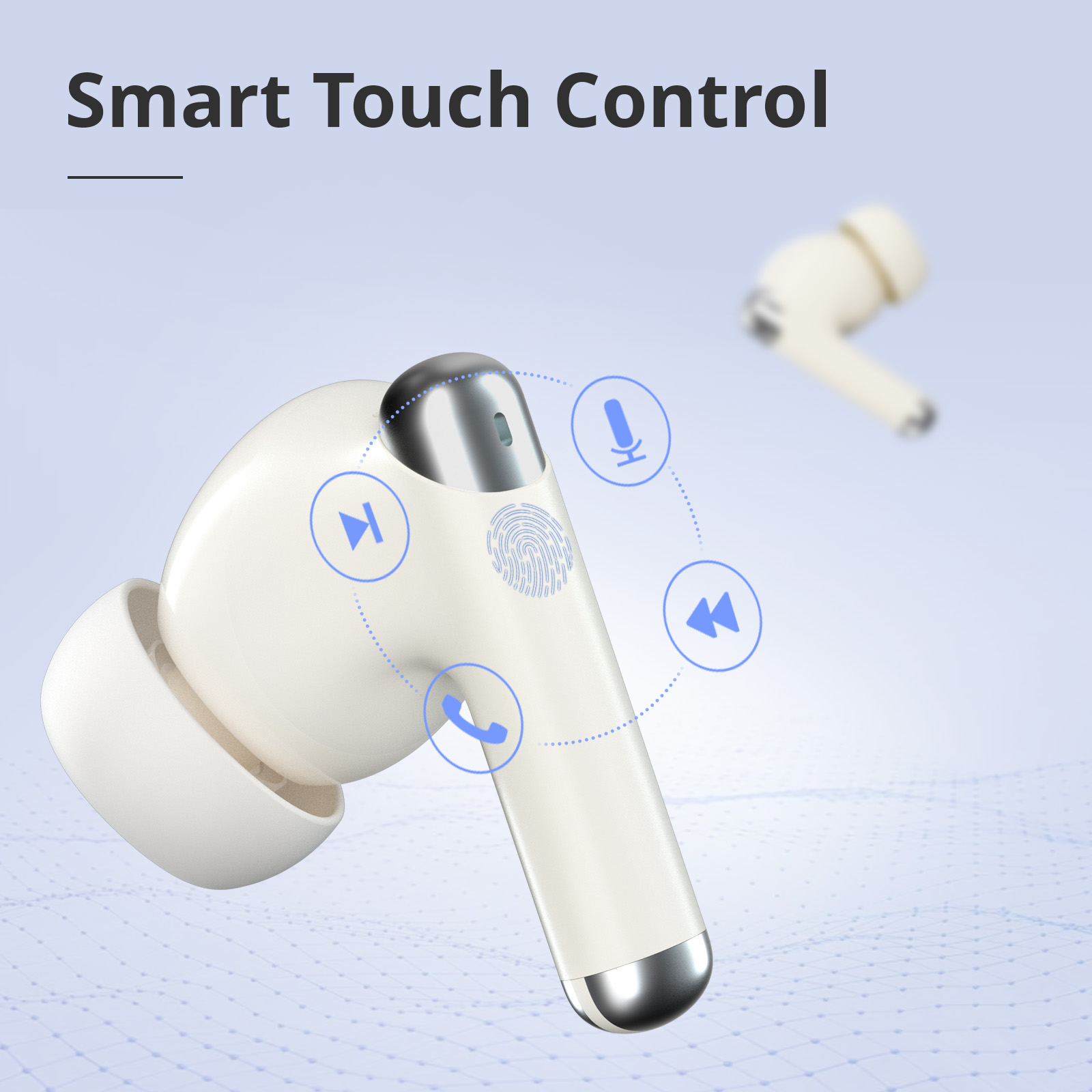 Tronsmart Sounfii R4 TWS ENC Call Noise Reduction Earphones Beige