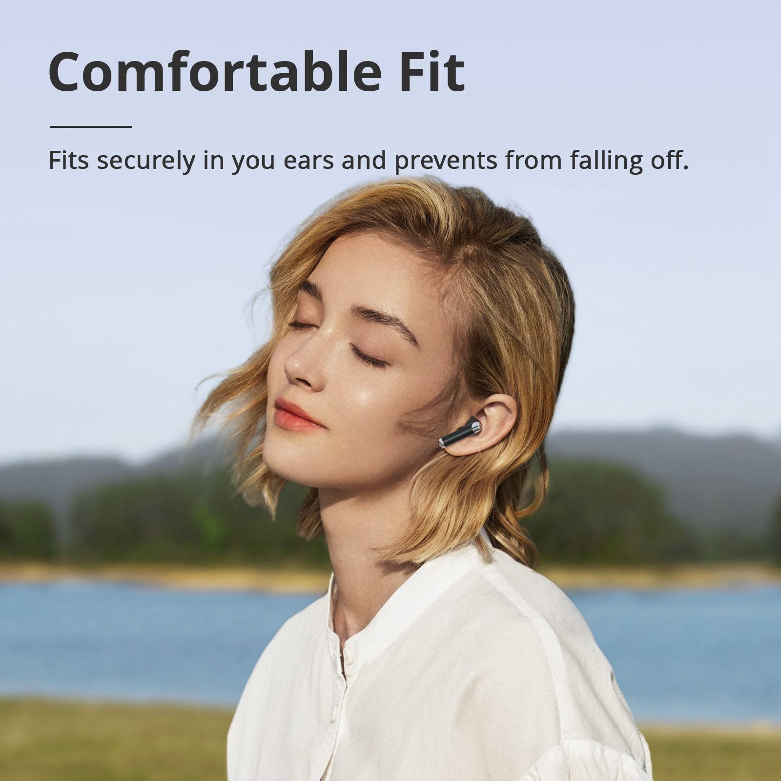 Refurbished Tronsmart Sounfii R4 TWS ENC Call Noise Reduction Earbuds - Black