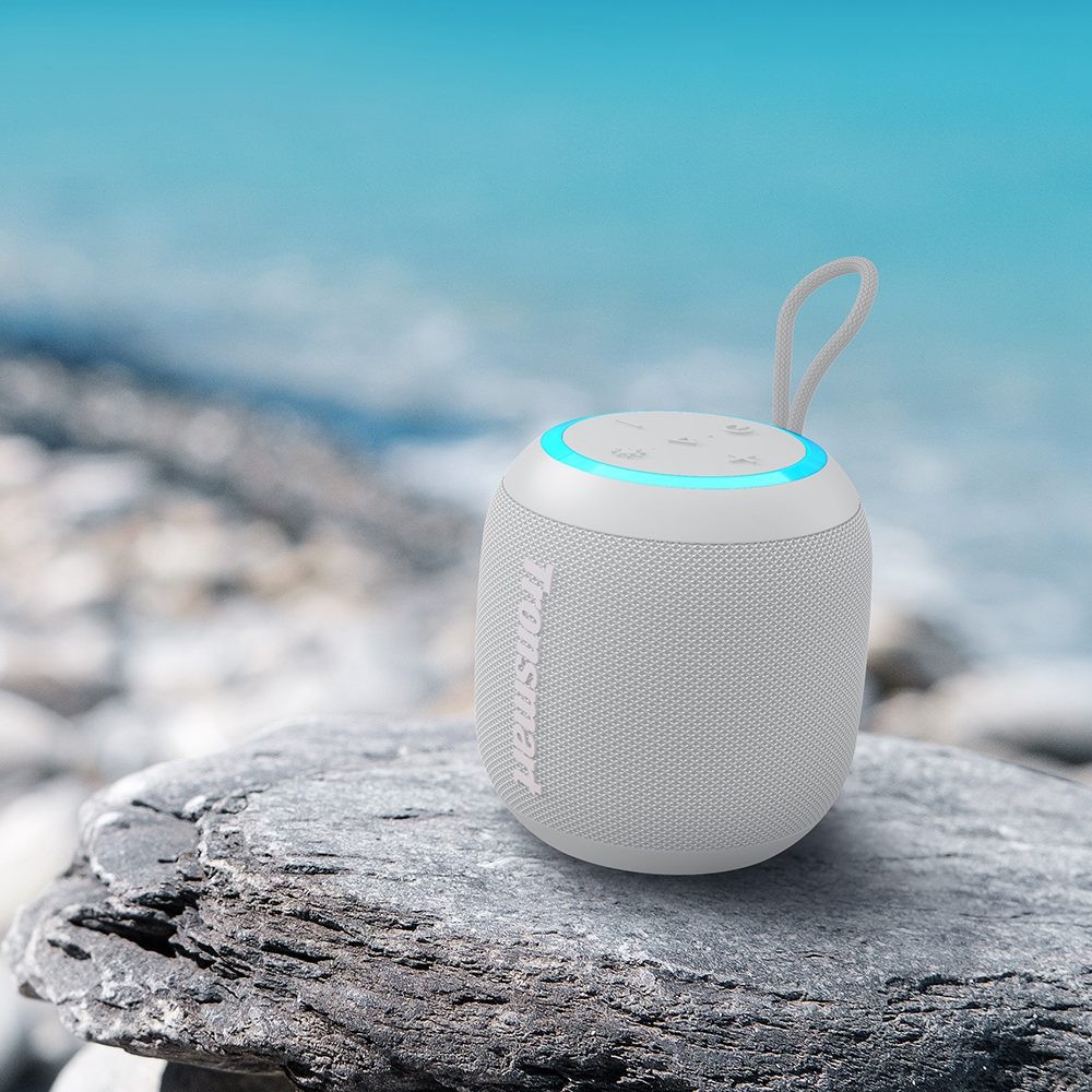 Refurbished Tronsmart T7 Mini 15W Bluetooth Speaker with Light, Waterproof Level 7 - Gray