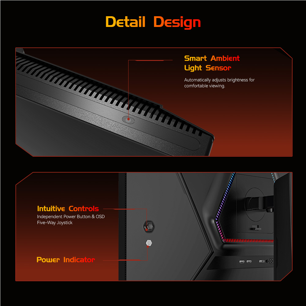 Refurbished TITAN ARMY P276MS Gaming Monitor, 27" QHD 2560×1440 Fast IPS, 275Hz Overclock, 1ms MPRT, HDR1000 1200nits, FreeSync, Game Plus & 15 Scenario Modes, PBP & PIP Split-screen Mode, Low Blue Light & Flicker-Free, Adjustable Tilt Stand