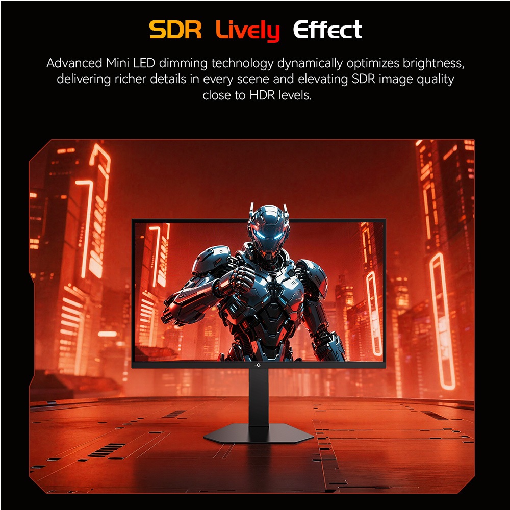 Refurbished TITAN ARMY P276MS Gaming Monitor, 27" QHD 2560×1440 Fast IPS, 275Hz Overclock, 1ms MPRT, HDR1000 1200nits, FreeSync, Game Plus & 15 Scenario Modes, PBP & PIP Split-screen Mode, Low Blue Light & Flicker-Free, Adjustable Tilt Stand