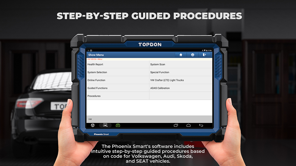 TOPDON Phoenix Smart Car Intelligent Diagnostic Tools with Phoenix MDCI Pro, 4-Core Processor, 10.1-inch HD Touch Screen