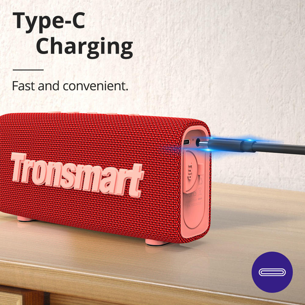 Tronsmart Trip Portable Bluetooth 5.0 Speaker with 10W IPX6 Waterproof red