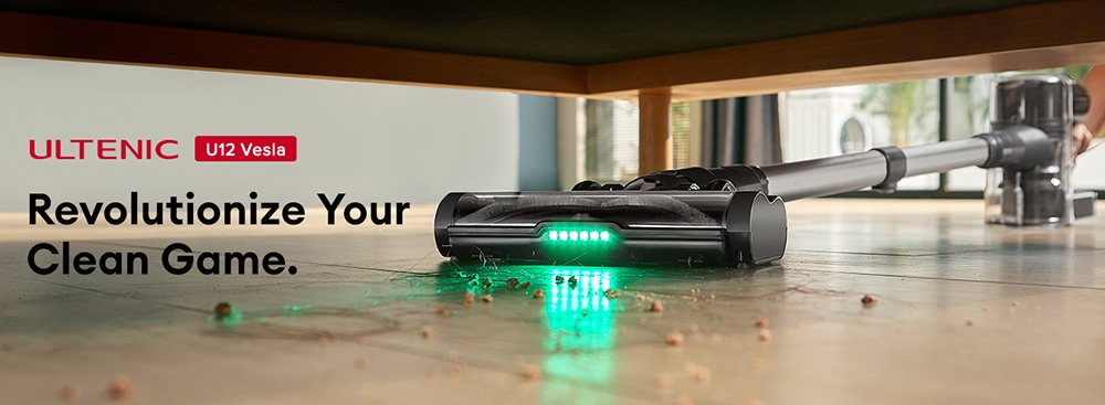 Ultenic U12 Vesla Cordless Vacuum Cleaner, 40KPa Suction, 450W Motor, 1L Dust Box, Up to 45 Mins Runtime