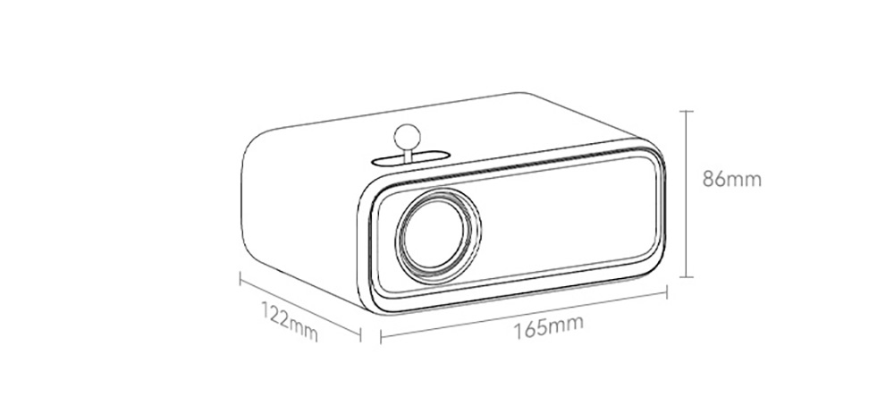 WANBO Mini Pro Projector, Android 9.0, Four-point Keystone Correction - EU Plug