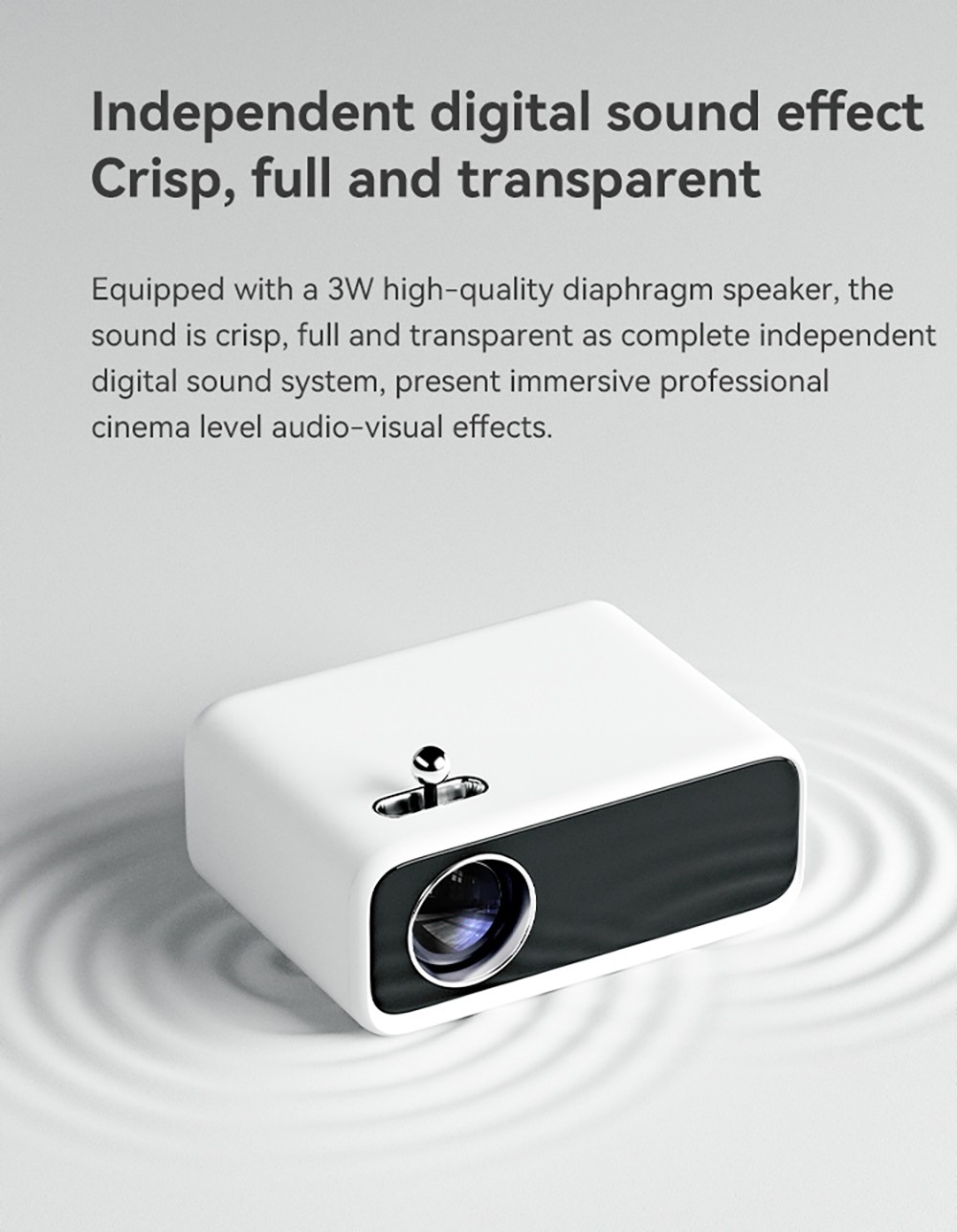 WANBO Mini Pro Projector, Android 9.0, Four-point Keystone Correction - EU Plug