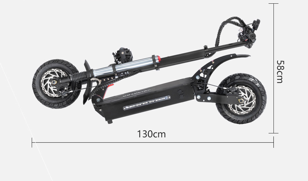 BOYUEDA S3-11 Trottinette électrique, moteur 2*3000W, batterie 60V 38AH, pneu 11 pouces, vitesse maximale 85km/h, autonomie 120km, freins à disque hydrauliques doubles, amortisseur hydraulique, écran LCD
