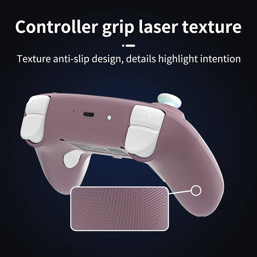 Refurbished ANBERNIC RG P01 Game Controller, Hall Effect Triggers & Joystick, Six-axis Gyroscope, Bluetooth/2.4G Wireless/ Wired Connection, 9 Hours Autonomy, Compatible with PC, Switch, Android, iOS, Steam - Black