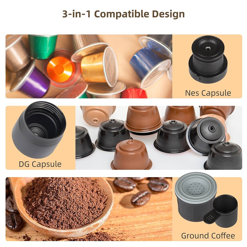 Refurbished BioloMix HS8439 Portable Coffee Maker, 13-18Bar Pressure Hand Press Capsule Ground Coffee Brewer, 80ml Water Container