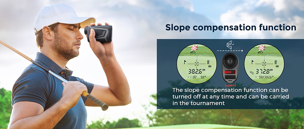 Refurbished CIGMAN CT-800Y 800m Golf Rangefinder, with 6X Magnification, Flag Pole Locking Vibration, Magnetic Strap, USB Rechargeable