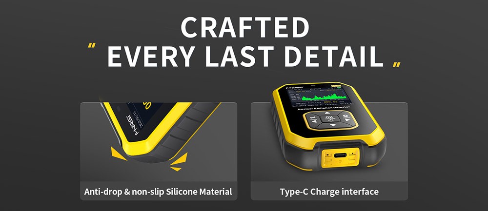Refurbished FNIRSI GC-01 Nuclear Radiation Detector with LCD Display, Geiger Counter Tube, Beta Gamma X-Ray Detect, 3 Alarm Modes