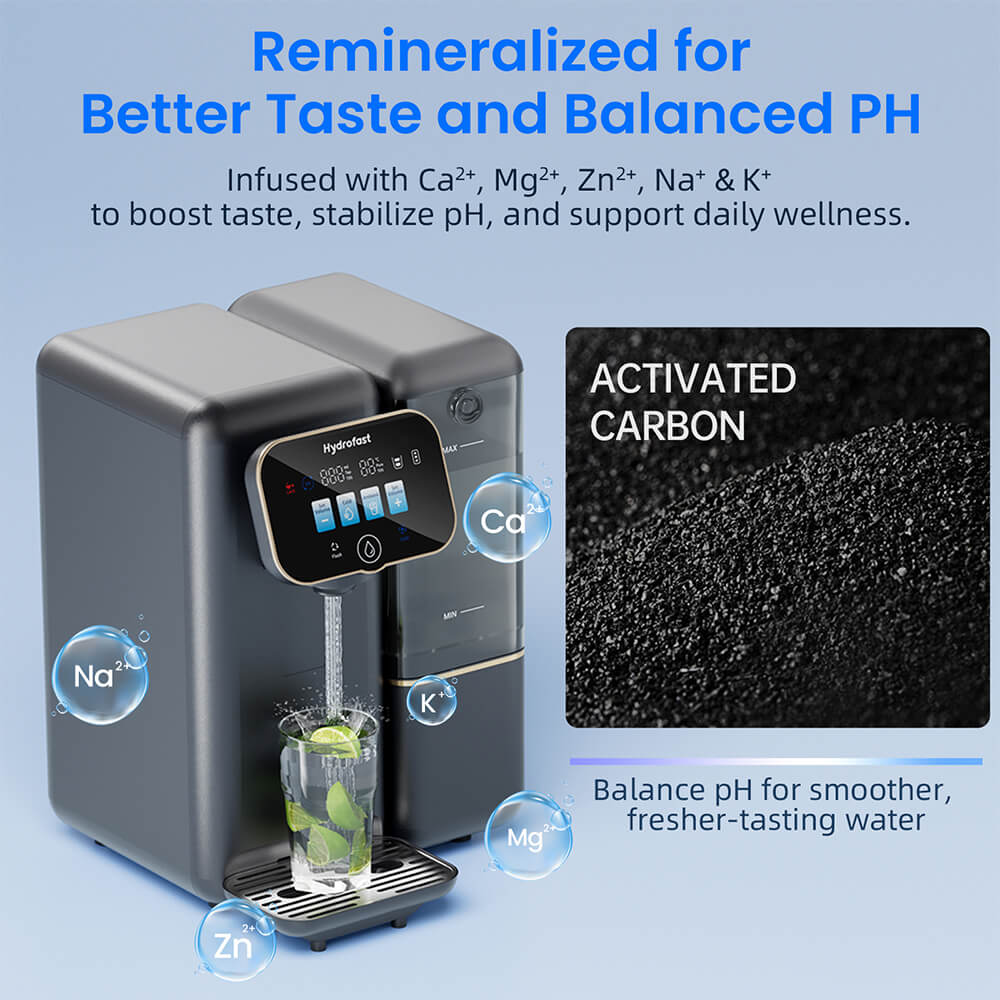 Refurbished Hydrofast C100 Countertop Water Purifier, Room Temperature & Cold Water, Reverse Osmosis Water Filter for Home, Office US