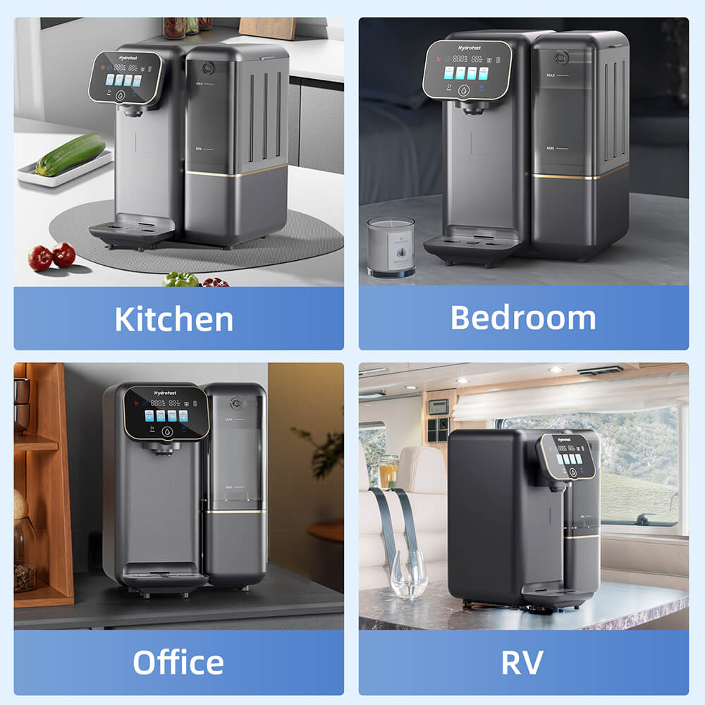 Refurbished Hydrofast C100 Countertop Water Purifier, Room Temperature & Cold Water, Reverse Osmosis Water Filter for Home, Office US