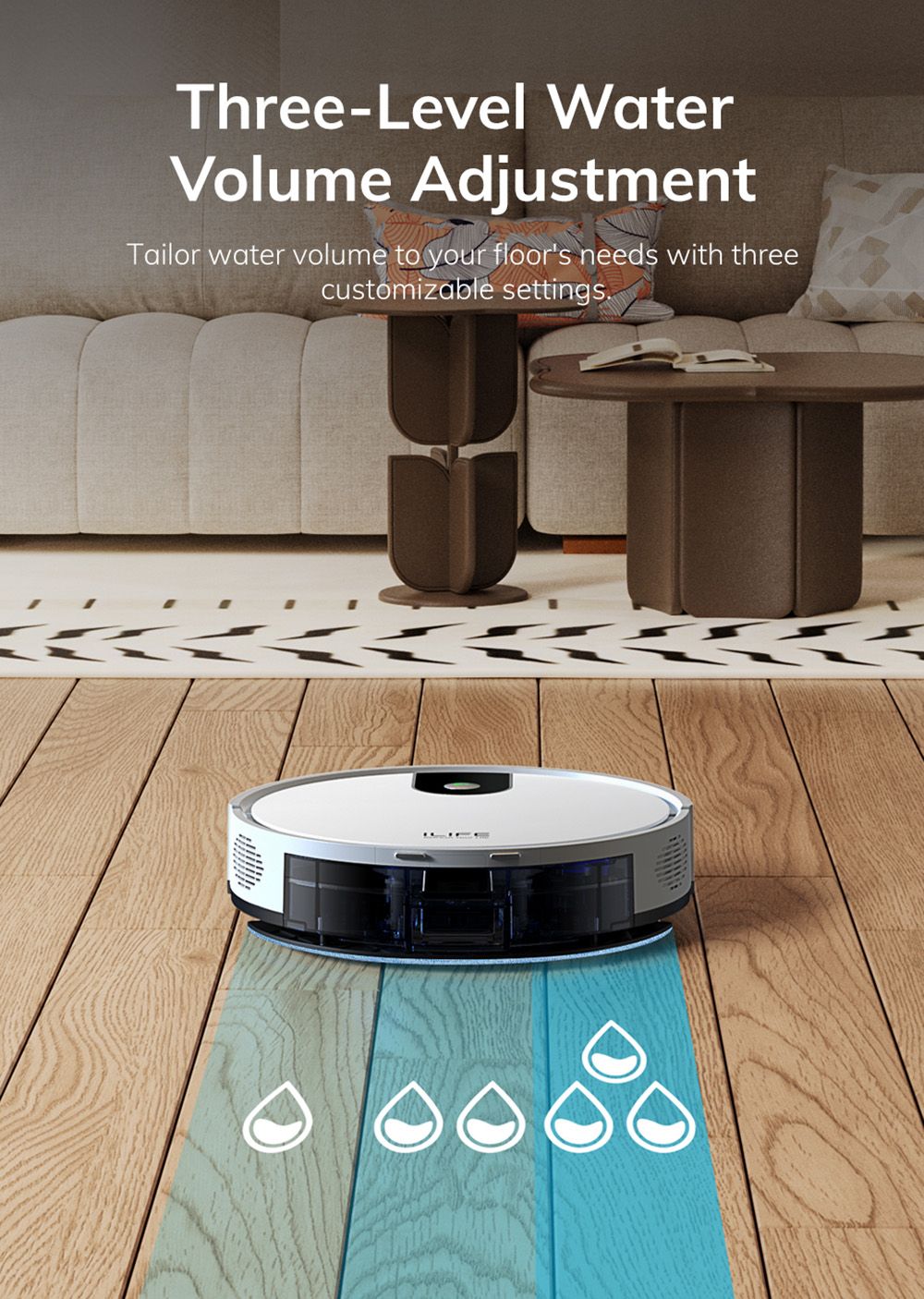 Refurbished ILIFE G9 Robot Vacuum Cleaner, Gyroscope Navigation, 3000Pa Suction, 100min Runtime, 200ml Dustbin, Plan/Edge/Spot/Max Mode, Support Alexa & Google, White - EU Plug