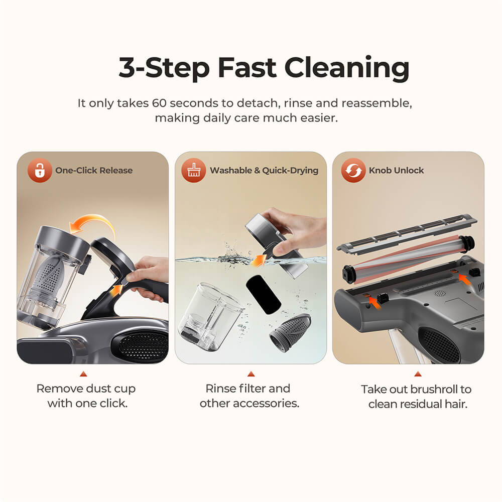 Refurbished JIGOO J300 Pro Smart Dual-Cup Mattress Vacuum Cleaner US