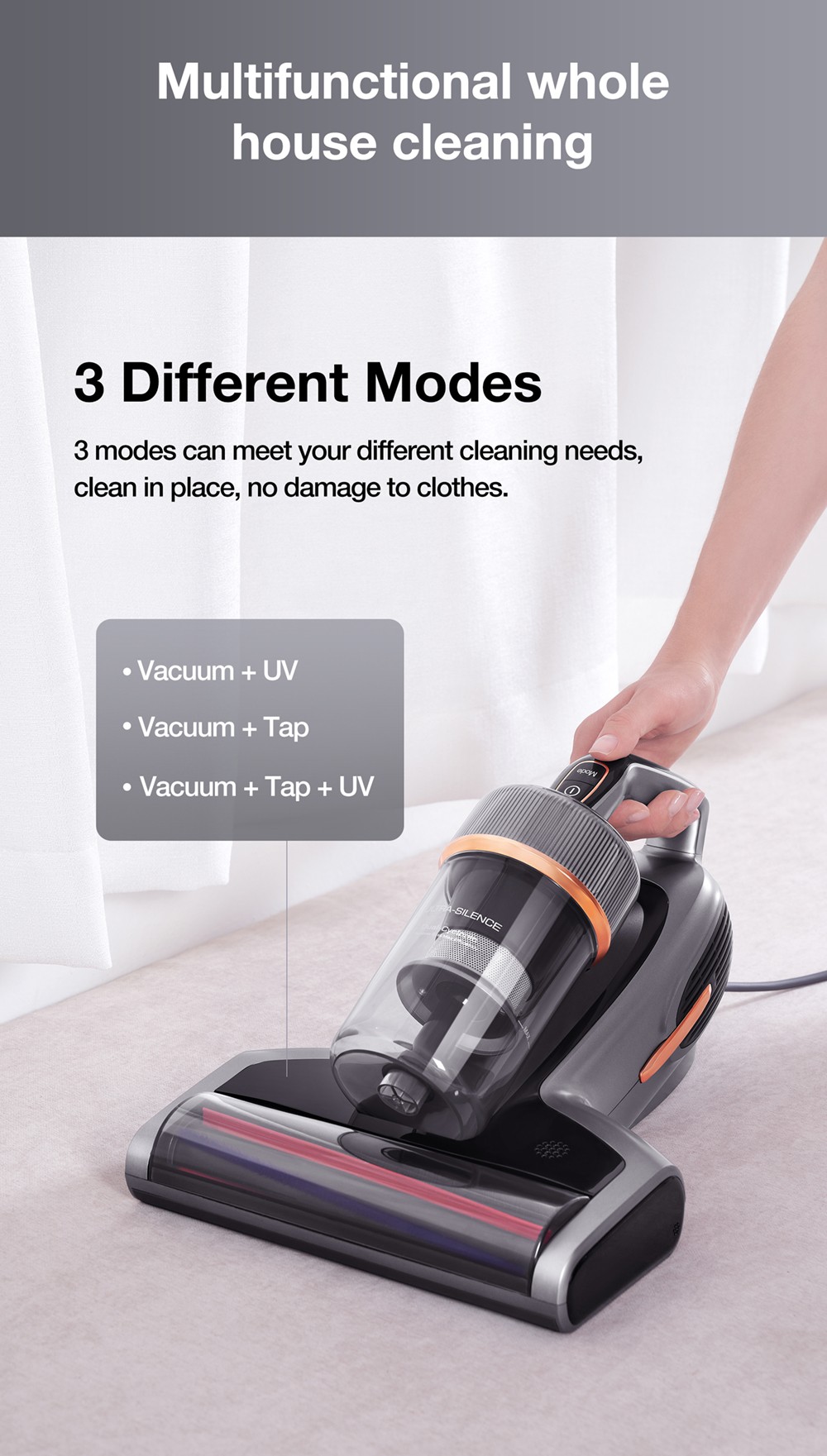 Refurbished Jimmy BX7 Pro Anti-Mite Vacuum Cleaner, 700W Dual Motor, LED Display, Intelligent Dust Recognition & UV & Ultrasonic