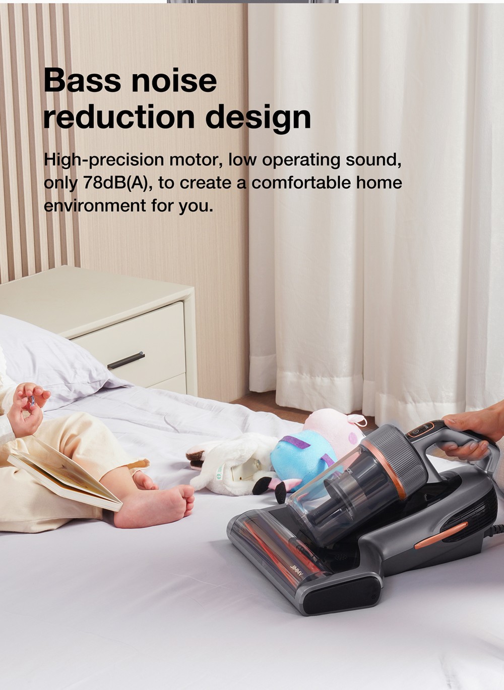 Refurbished Jimmy BX7 Pro Anti-Mite Vacuum Cleaner, 700W Dual Motor, LED Display, Intelligent Dust Recognition & UV & Ultrasonic