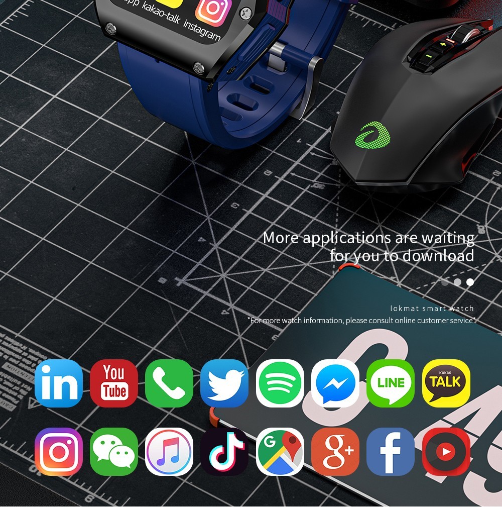 Refurbished LOKMAT APPLLP 3 MAX Phone Watch 4GB RAM 128GB ROM Android 4G SIM Network GPS Sports Fitness Tracker Dual Camera - Blue