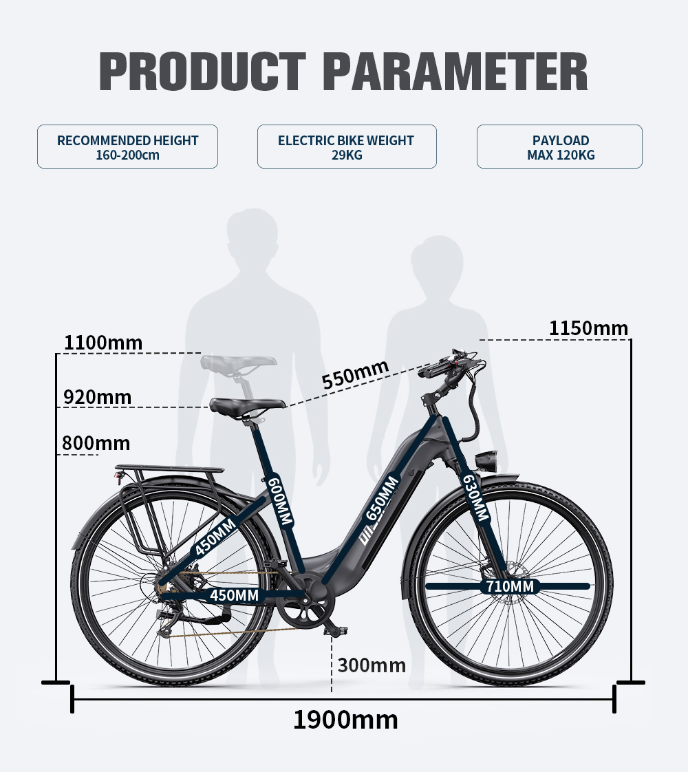 ONESPORT OT05 MAX Elektrofahrrad, 250-W-Motor, 36-V-22,5-Ah-Akku, 140 km Reichweite, 25 km/h Höchstgeschwindigkeit, Drehmomentsensor, Shimano 7-Gang-Schaltung, hydraulische Scheibenbremsen, Federgabel, Bluetooth-App-Steuerung – Tech Grey
