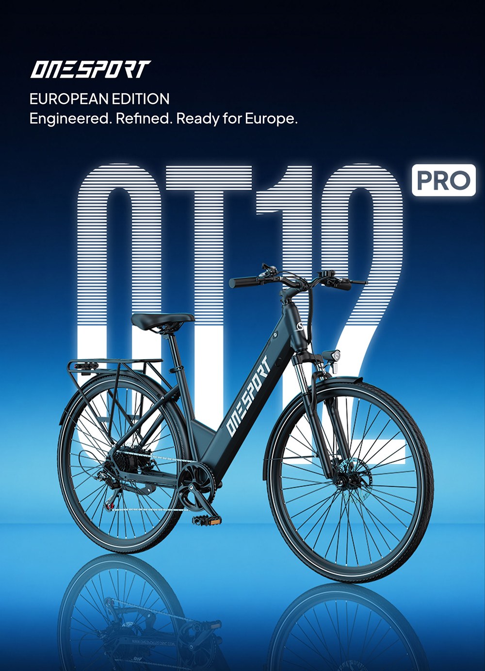 ONESPORT OT12 Pro Elektrofahrrad, 250-W-Motor, herausnehmbarer 36-V-13-Ah-Akku, 65 km Reichweite, 25 km/h Höchstgeschwindigkeit, Shimano 7-Gang-Schaltung, mechanische Scheibenbremsen, Federgabel, Schutzart IPX4 – Grau