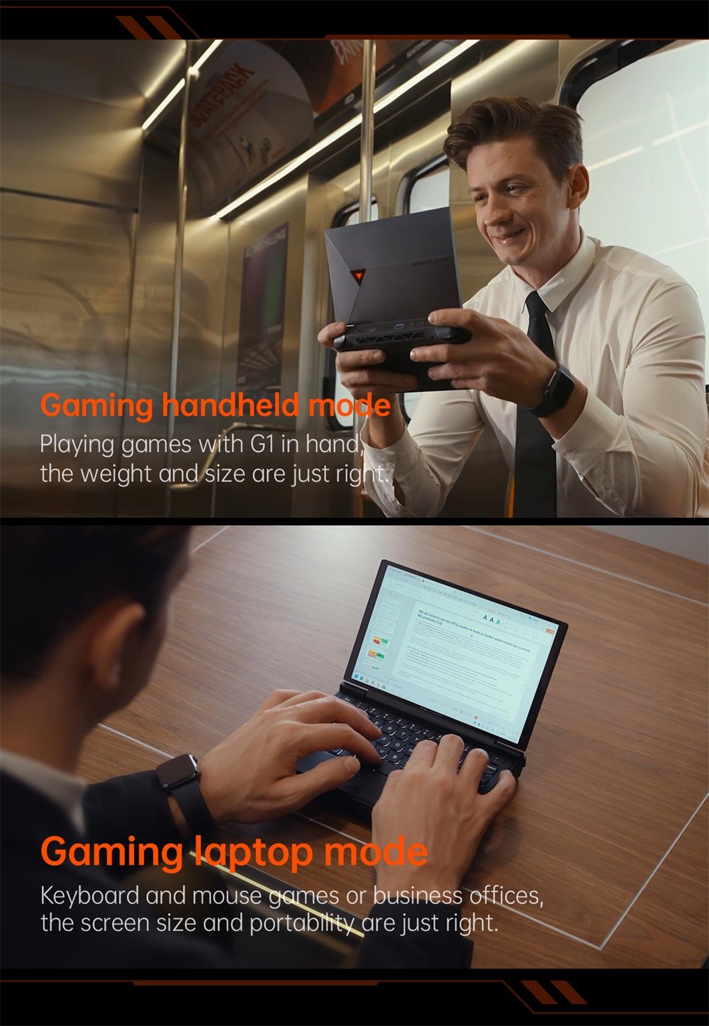 Refurbished One Netbook OneXPlayer G1 Handheld Gaming PC, AMD Ryzen AI 9 HX 370 12 Cores Max 5.1GHz, 8.8'' 2560*1600 144Hz Screen, 64GB LPDDR5X 7500MHz RAM 4TB SSD, WiFi 6E, Fingerprint Unlock - EU Plug