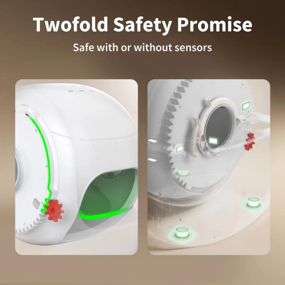 Bac à litière automatique PETKIT Purobot Max 3, bac à déchets de 7 L, fonctionnement silencieux (35 dB), Wi-Fi 2,4 GHz, 15 jours sans nettoyage, protection anti-fuites à 360°, contrôle des odeurs OdorVoid™, contrôle via application, reconnaissance multi-chats, suivi de la santé du chat