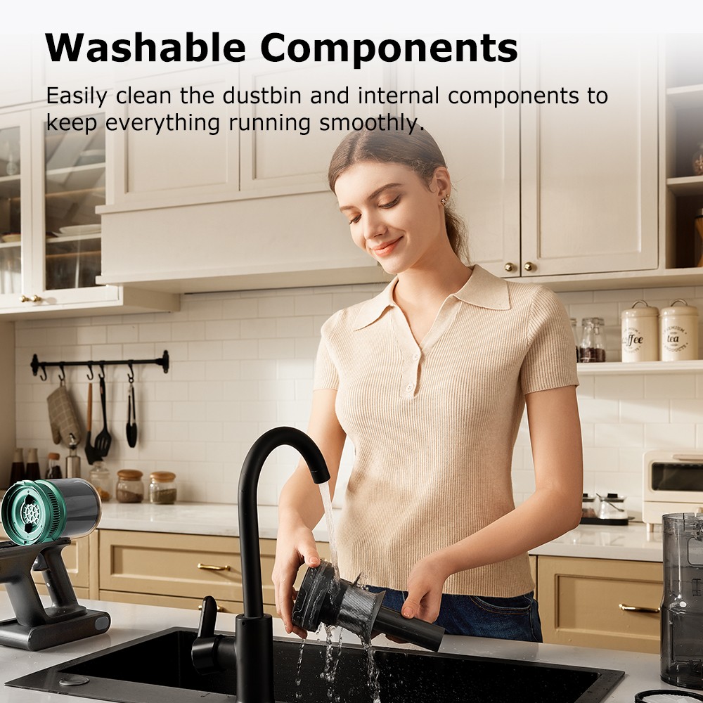 Refurbished Proscenic P16 Cordless Stick Vacuum Cleaner, 50kPa Suction, 55mins Runtime, 180° Bendable Wand, Anti-Tangle Floor Brush, 62dB Low Noise, for Home Use & Pet Hair, Gray
