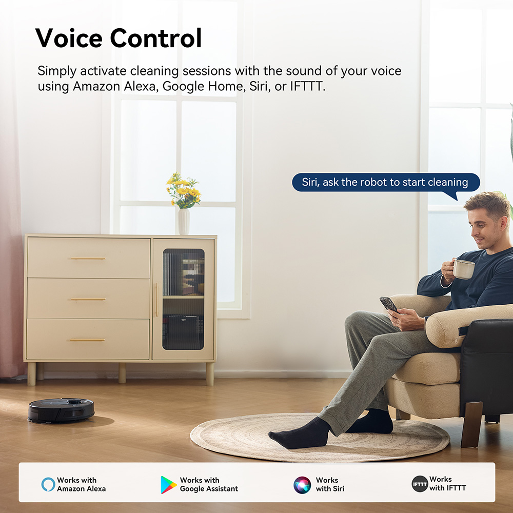Refurbished Proscenic Q8 Robot Vacuum Cleaners 4200 Pa Suction LiDAR Nav 200min Runtime Automatic Self-Charging APP Control Black