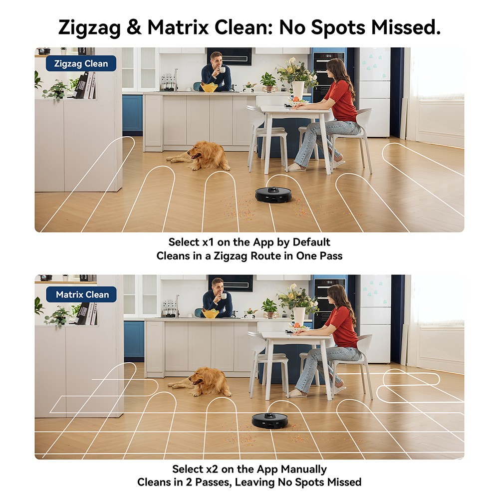Refurbished Proscenic Q8 Robot Vacuum Cleaners 4200 Pa Suction LiDAR Nav 200min Runtime Automatic Self-Charging APP Control Black
