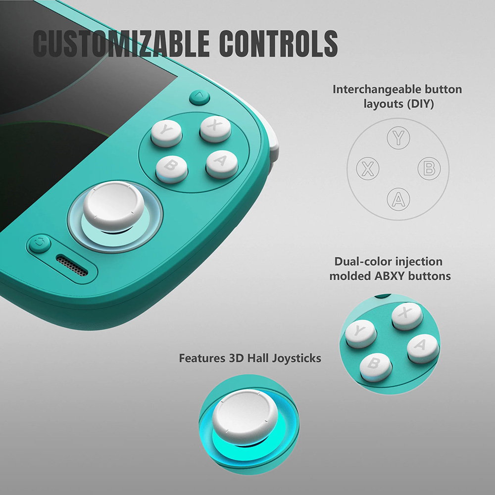 Refurbished Retroid Pocket G2 Handheld Game Console, Android 15, 5.5-inch 1080p 60Hz AMOLED Screen, 8GB LPDDR5x RAM 128GB Storage, WiFi 6 Bluetooth 5.4, 5000mAh Battery - Grey
