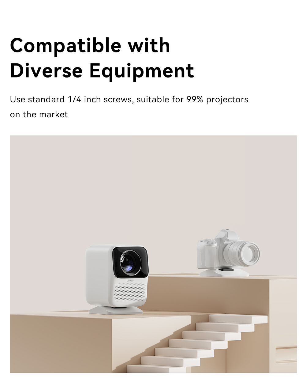 Refurbished Wanbo WBBA02 Desktop Projector Stand, Compatible with Mini / New T2 Max / Dali 1 / T4