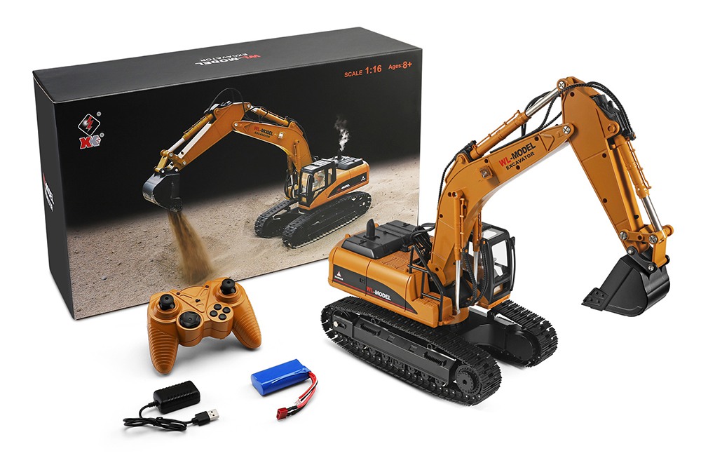Refurbished Wltoys 16800 2.4G 8CH RC Excavator with Light Sound Function Engineering Vehicle RTR