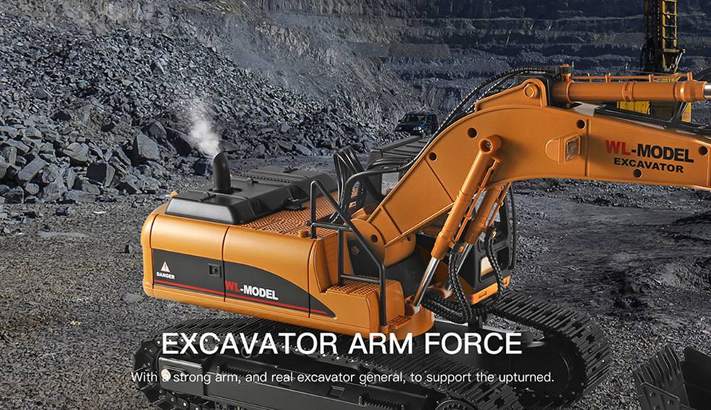 Refurbished Wltoys 16800 2.4G 8CH RC Excavator with Light Sound Function Engineering Vehicle RTR