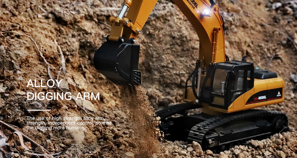 Refurbished Wltoys 16800 2.4G 8CH RC Excavator with Light Sound Function Engineering Vehicle RTR