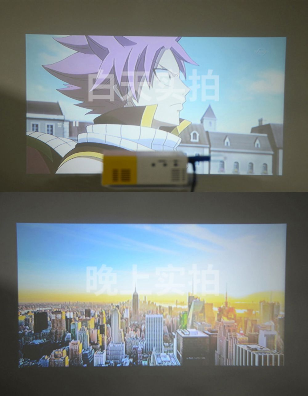 Refurbished YG300 Mini LED Projector Native320x240P Support 1080P 600LM - Yellow + White